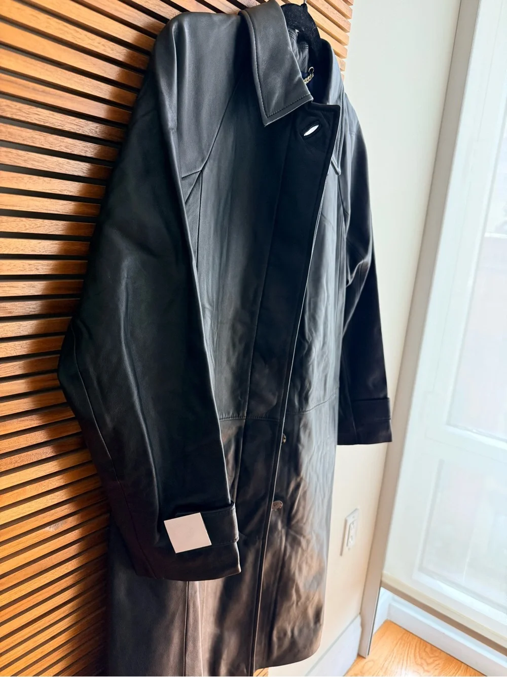 J Crew Collection Trench Coat in Leather NWT - Picture 2 of 4